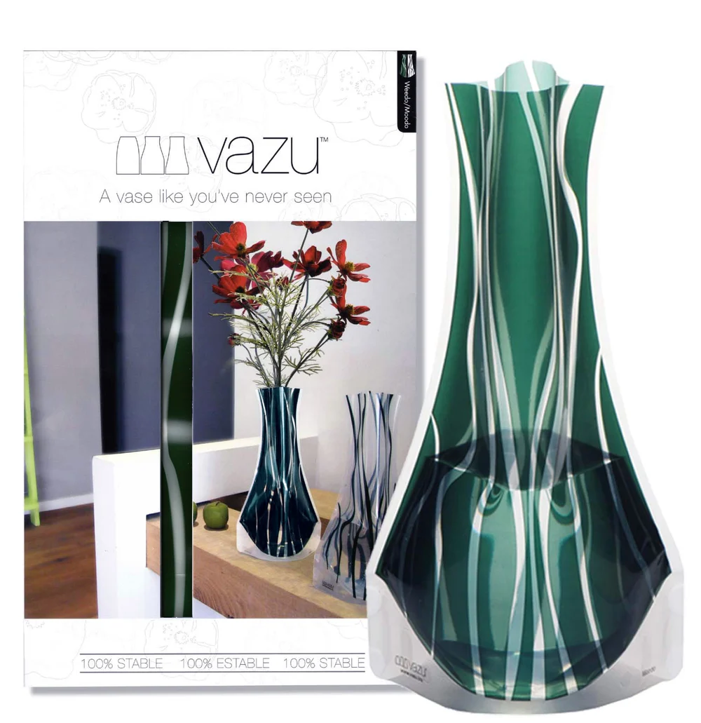 Moodo · Green vase and gift packaging